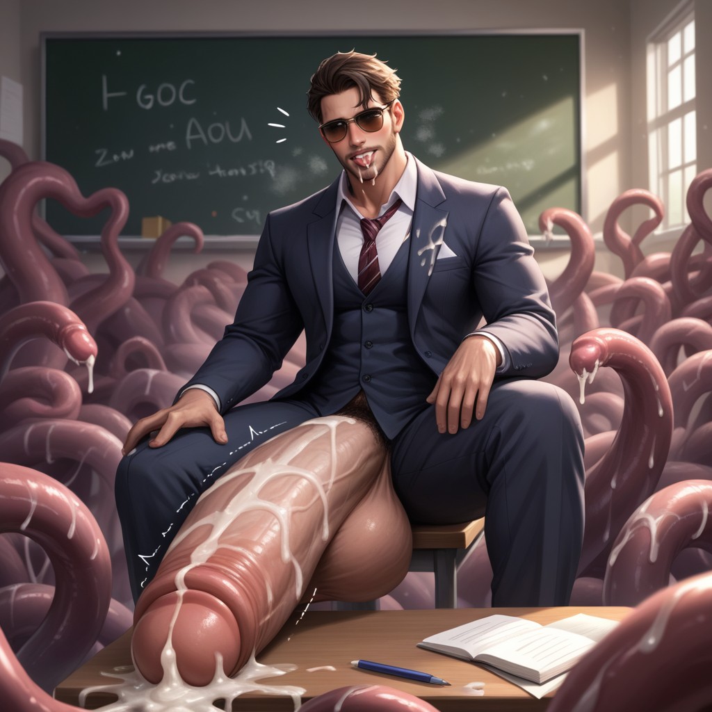 18+, Embarassed, Harem Of Manly Guys AI Gay Porn