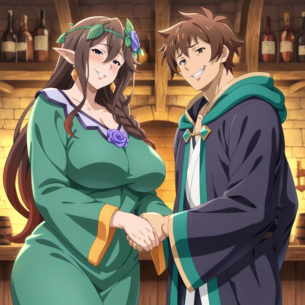 Sharp Focus, Rosetta From Granblue Fantasy, Konosuba Tavern AI Gay Porn