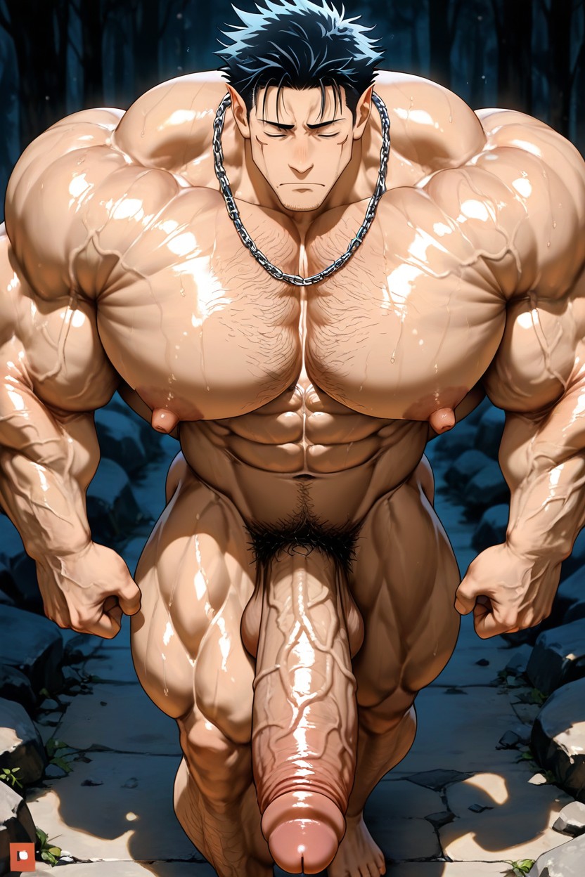 Powerful Thick Thighs, Oversized Muscles, Oversize Muscle AI Gay Porn
