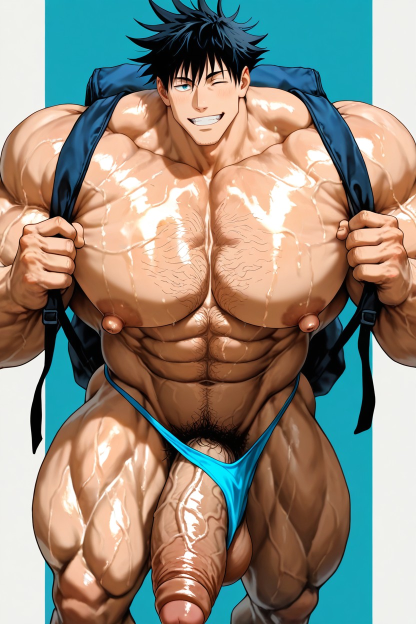 Stubble, Body Bent Forward, Pubic Hair AI Gay Porn