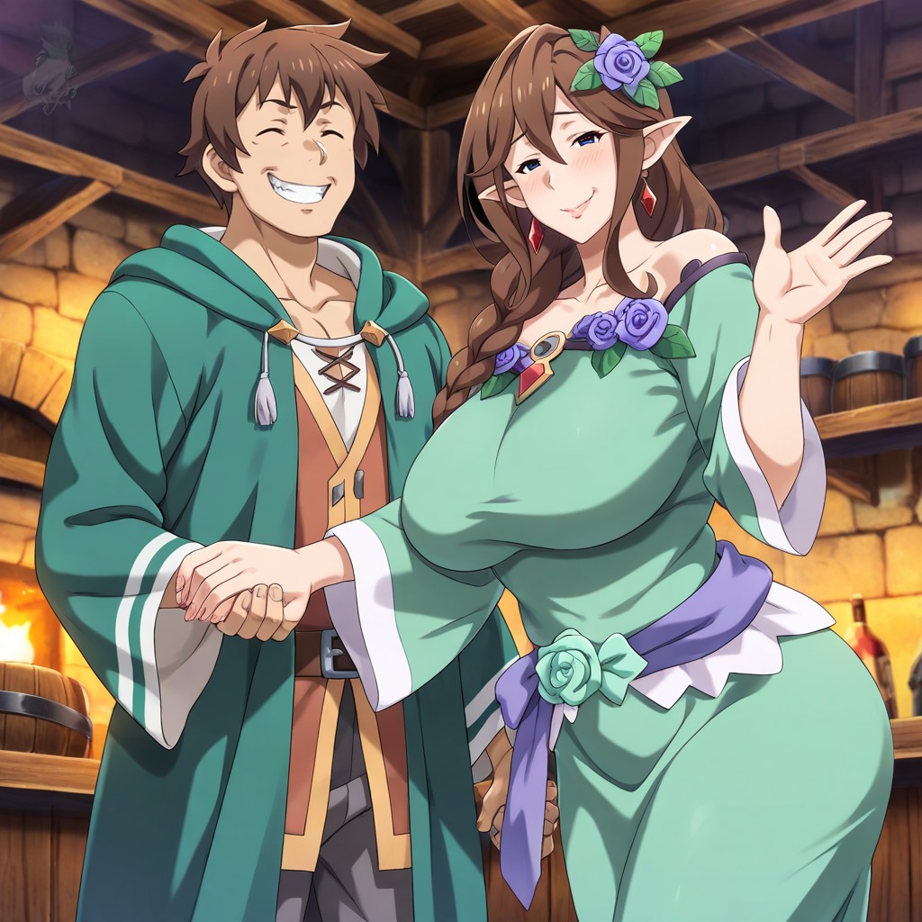 Man Is Satou Kazuma From Konosuba, Rounded Breasts, Mature AI Gay Porn
