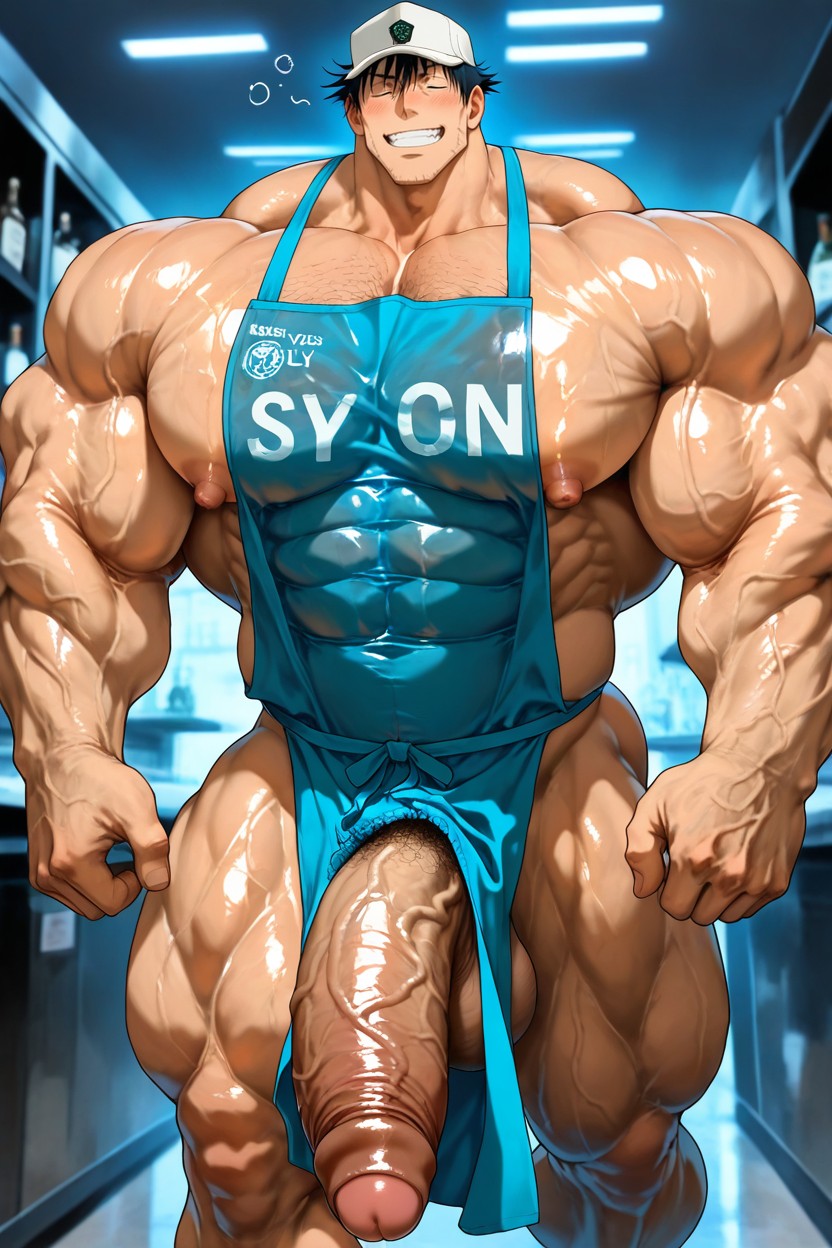 Body Bent Forward, Detailed Face, Barista AI Gay Porn