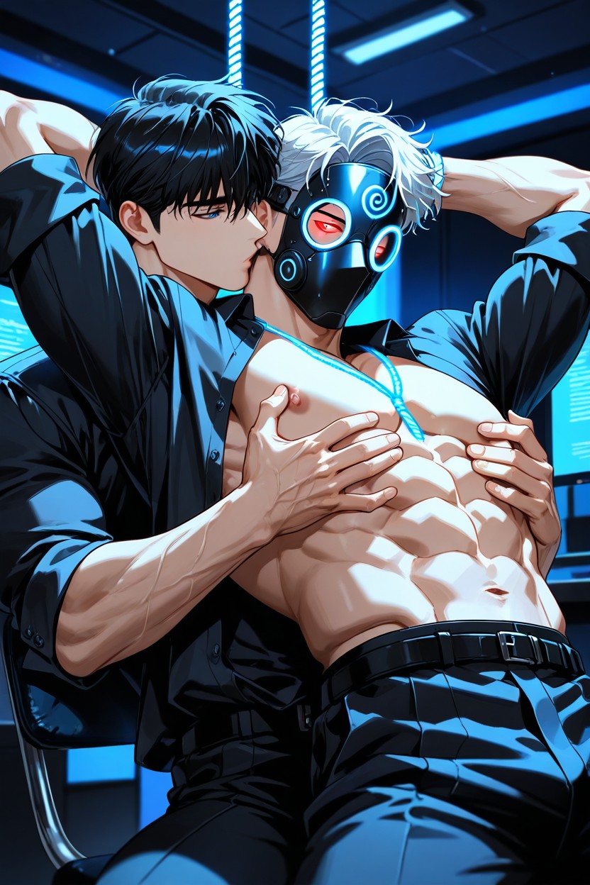Pink Nipples, Groping, スキニー ゲイAIポルノ