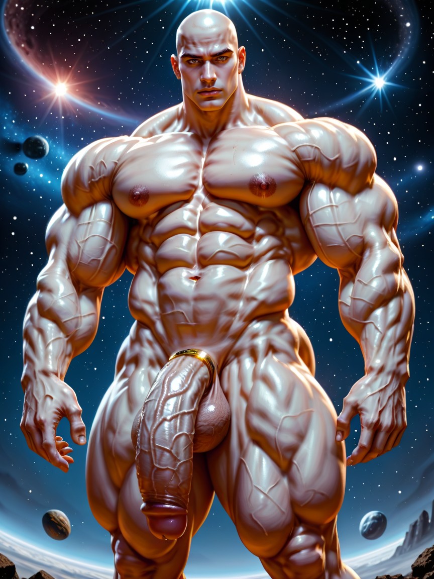 Highly Detailed, Mãos Nos Quadris, Músculos De Grandes Dimensões Pornografia gay com IA