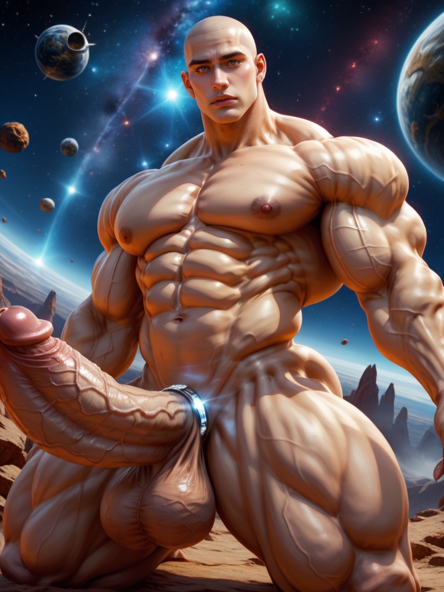 Long Extreme Foreskin, 非常に大きい, Sharp Defined Jawlineextremely Overdeveloped Immensely Vascular Defined Veiny Shredded Muscular Physique ゲイAIポルノ