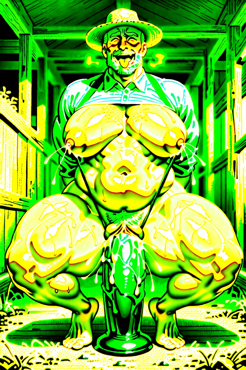 Thick Thighs, 青い目, Hyper Stomach Bulge From Dildo Hyper Dildo Shaped Abdominal Bulge Wet Puffy Pussy ゲイAIポルノ