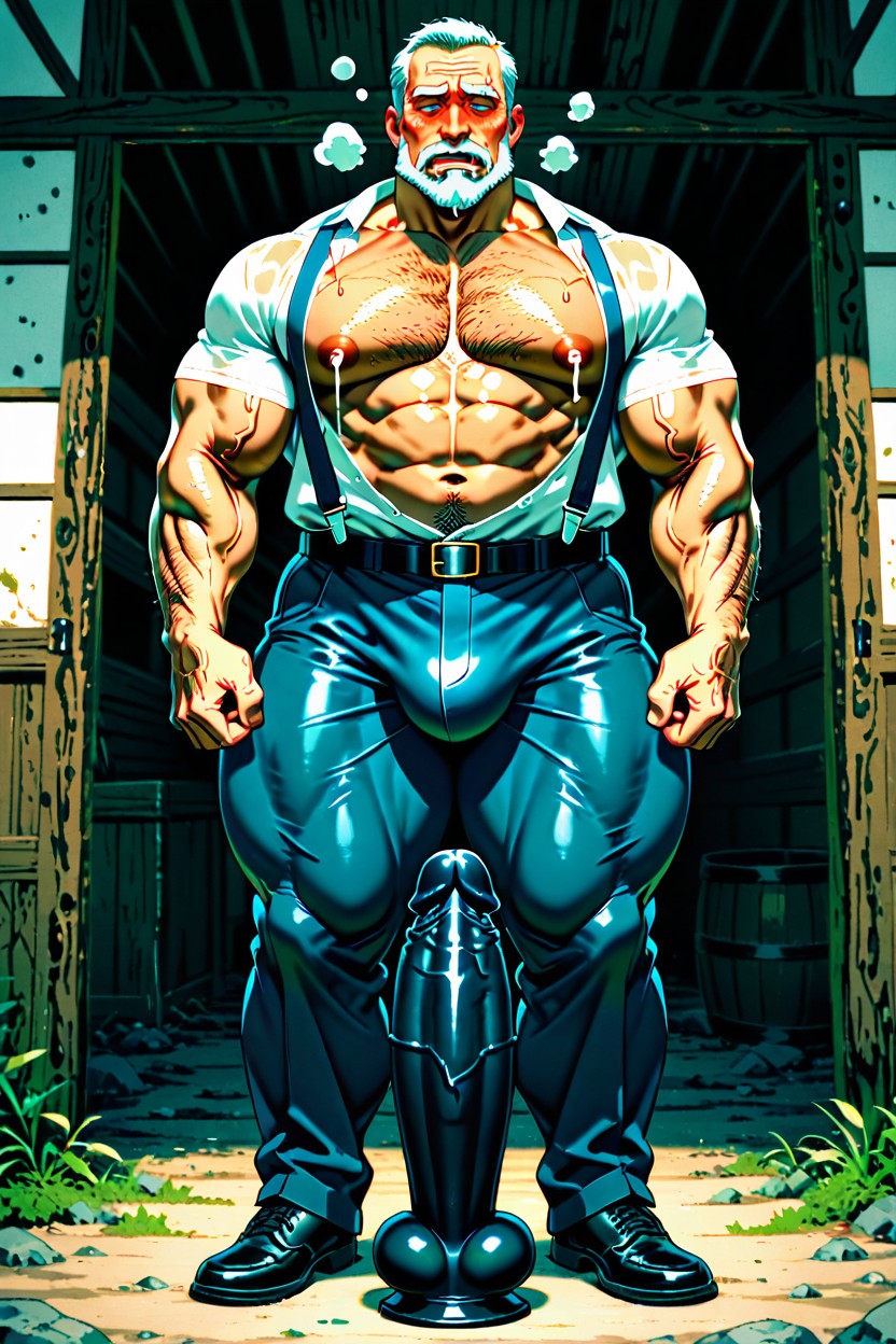 Colossal Thighs, Extremely Large Ass, Ass Bigger Than Body AI Gay Porn