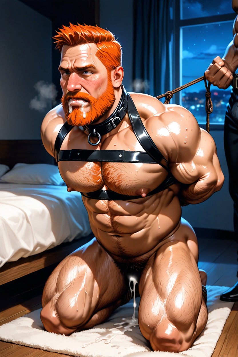 Legs Tied Together, Lots Of Body Hair, Blushing ゲイAIポルノ