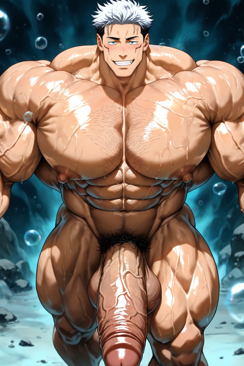 Muscular, Hairy Crotch, Sexy Porno gay IA