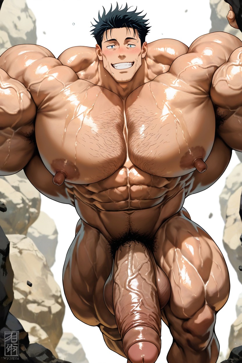 Detailed Face, Enormous Bulging Chest And Arms, バブル尻 ゲイAIポルノ