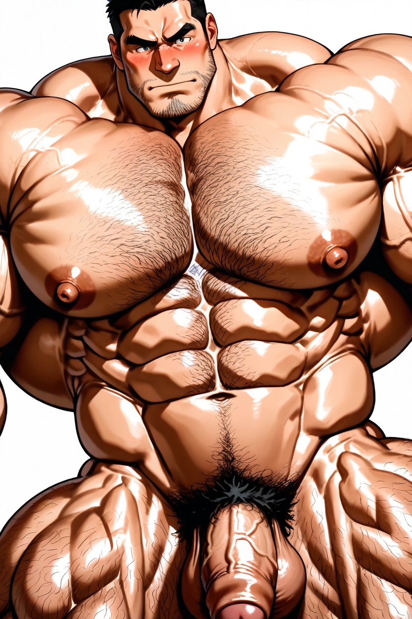 Flaccid Penis, Testicles, Colossal Muscularity ゲイAIポルノ