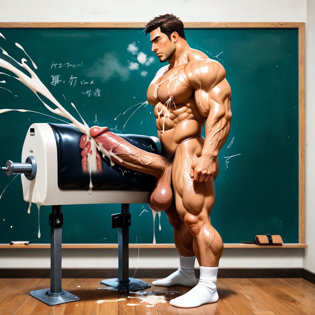 Cum On Body, Broad Shoulders, Blackboard ゲイAIポルノ