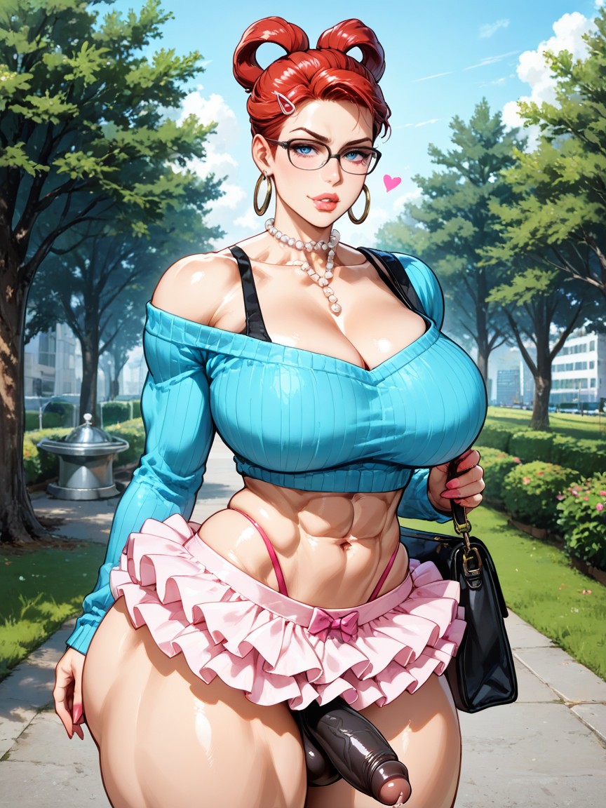 Precum, Big Rounded Breasts, Very Sexy AI Gay Porn