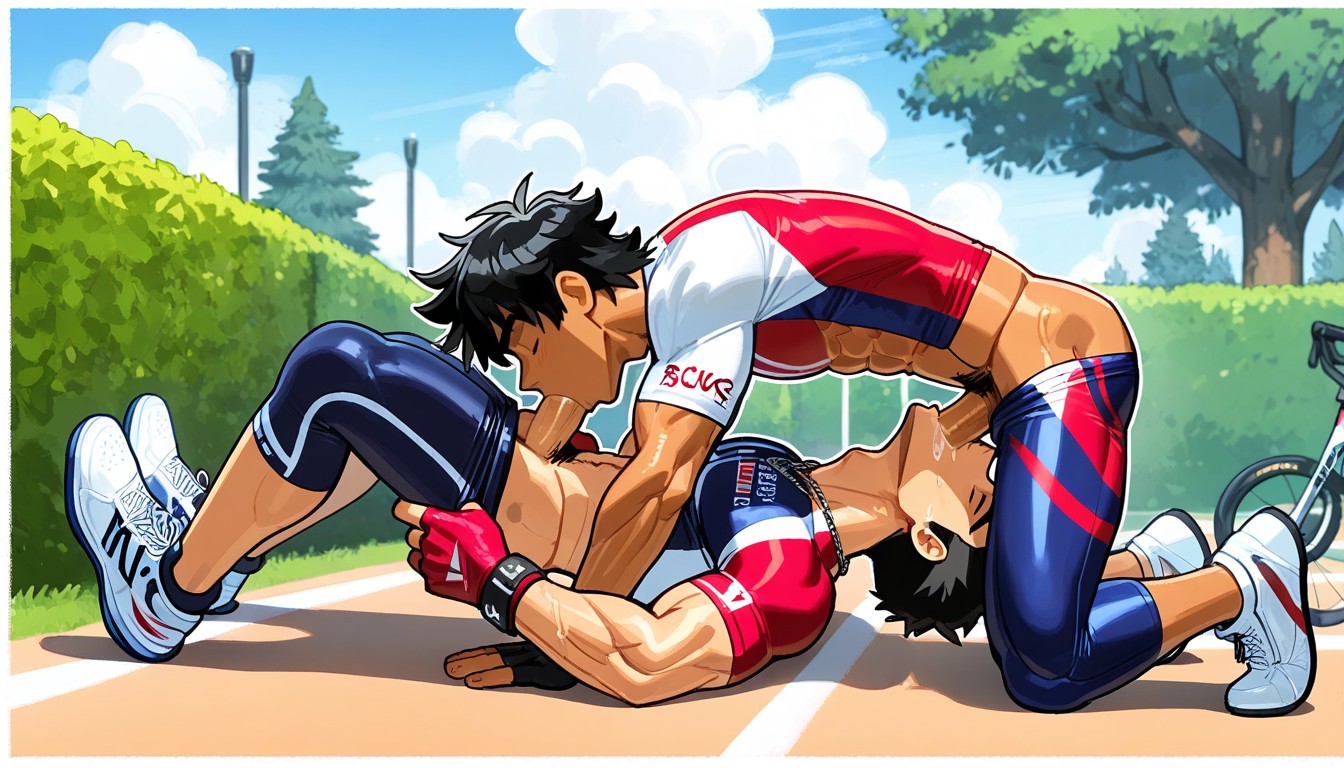 Details, Long Penis, Spandex Cycling Pulled Down ゲイAIポルノ