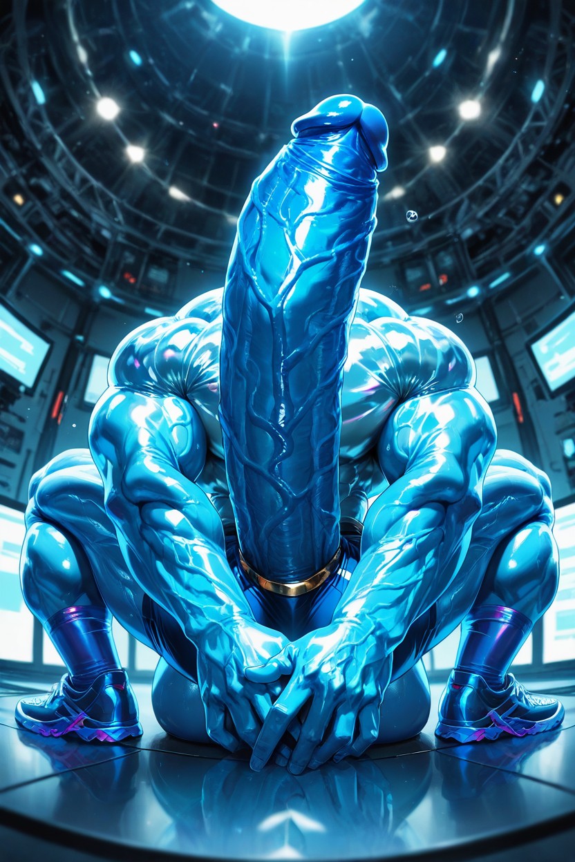 Lab Ground, Rim Lighting, Iridescent Skin ゲイAIポルノ