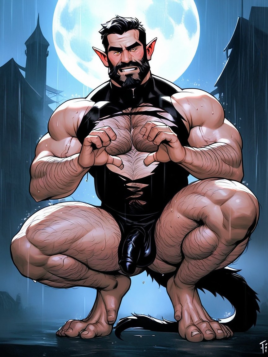 Thick Thighs, Photorealistic, Night AI Gay Porn