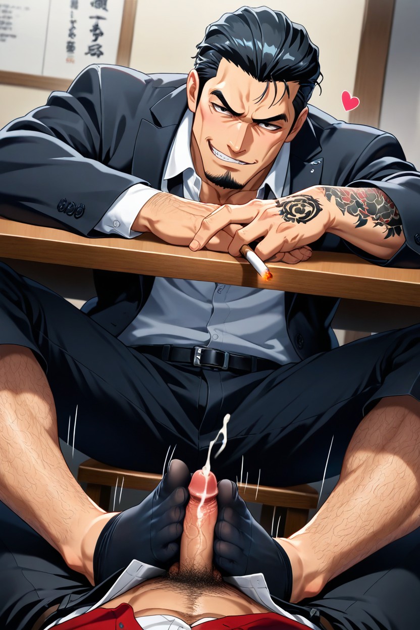 Sheer Dress Socks And Office Pants, スキニー, 18+ ゲイAIポルノ