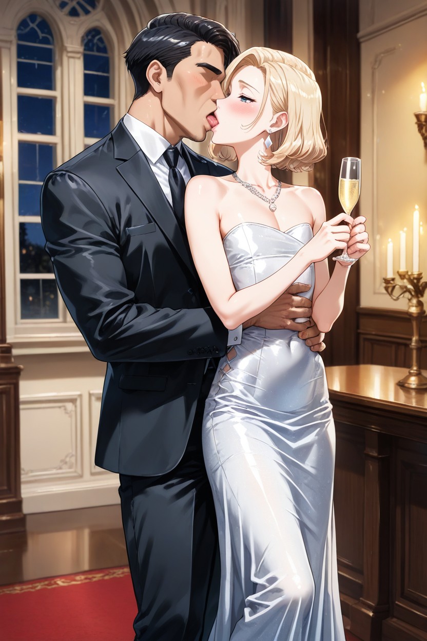 Blush, Full Lips, 女装男子 ゲイAIポルノ