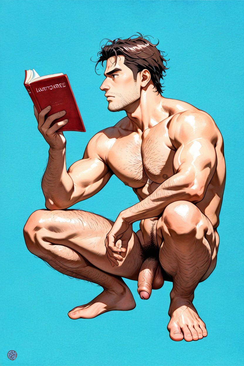 Hairy Derierre, Masculine, 1人 ゲイAIポルノ