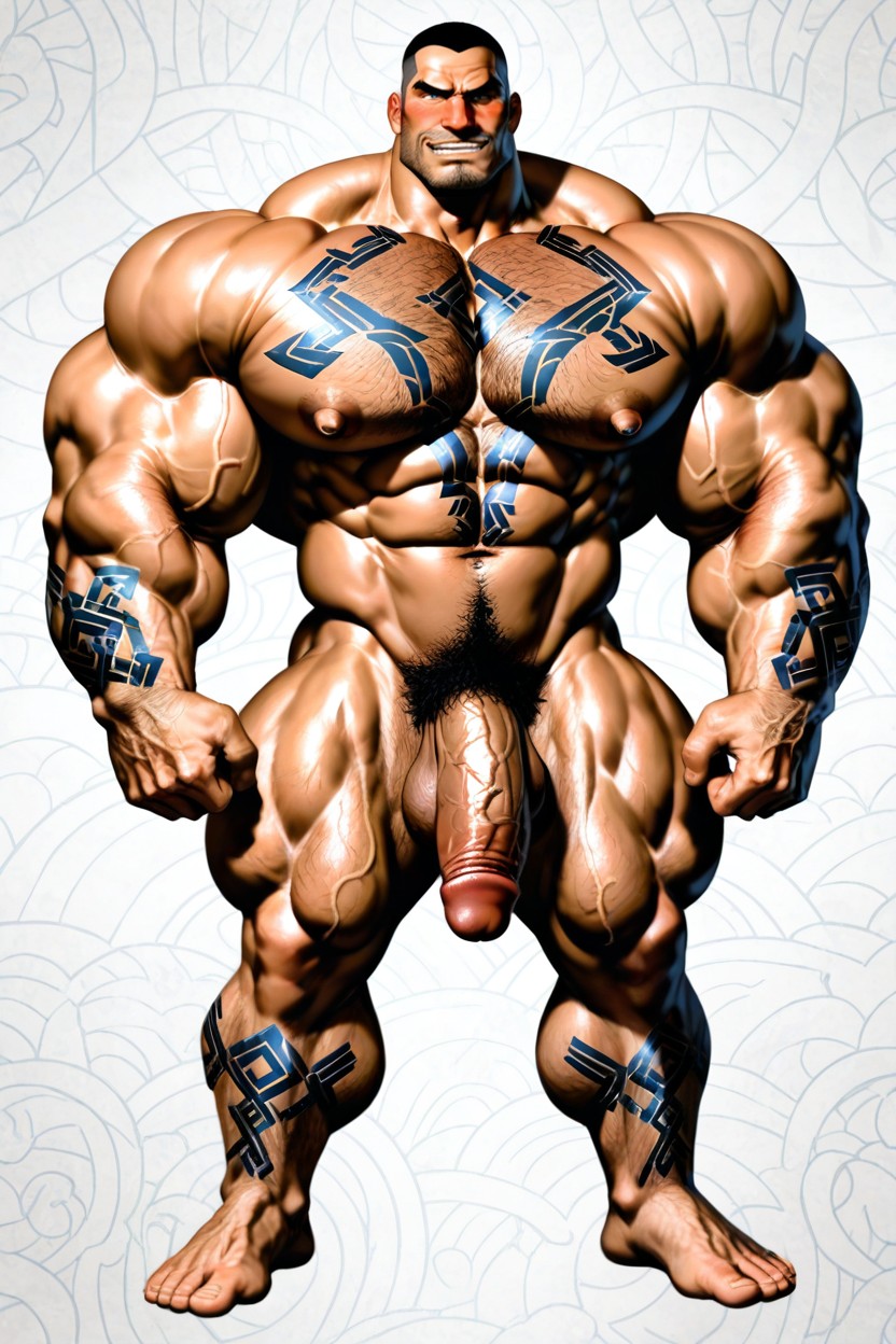 Gigantic Muscles, 20+, フルボディ ゲイAIポルノ