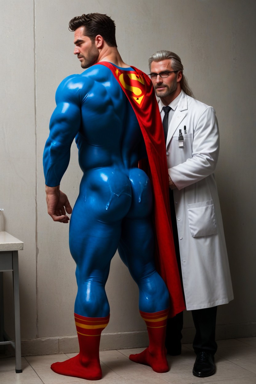Doctor Has His Hand On Superman’s Ass, 後方からの視点, フルボディ ゲイAIポルノ