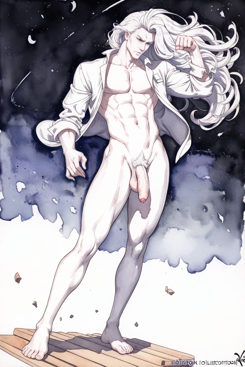 Man, Big Sagging Balls, Standing ゲイAIポルノ