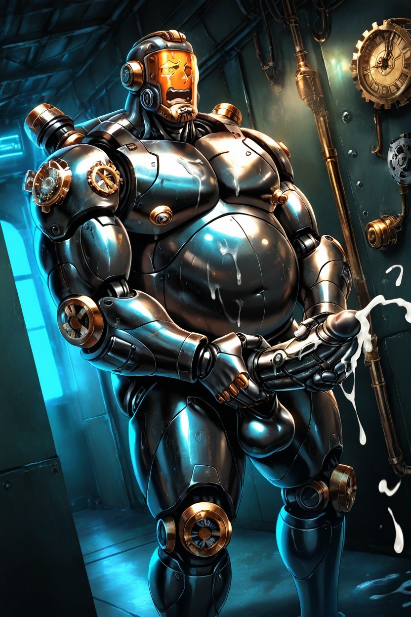 Clocks, Robot, Orgasm AI Gay Porn