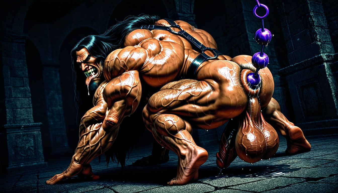 Exposed Muscle Thighs, High Definition, Hyper Wide Shoulders AI Gay Porn