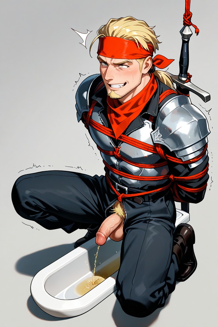 Gray Background, Urinating Urine, Ahegao Face Pornografia gay com IA