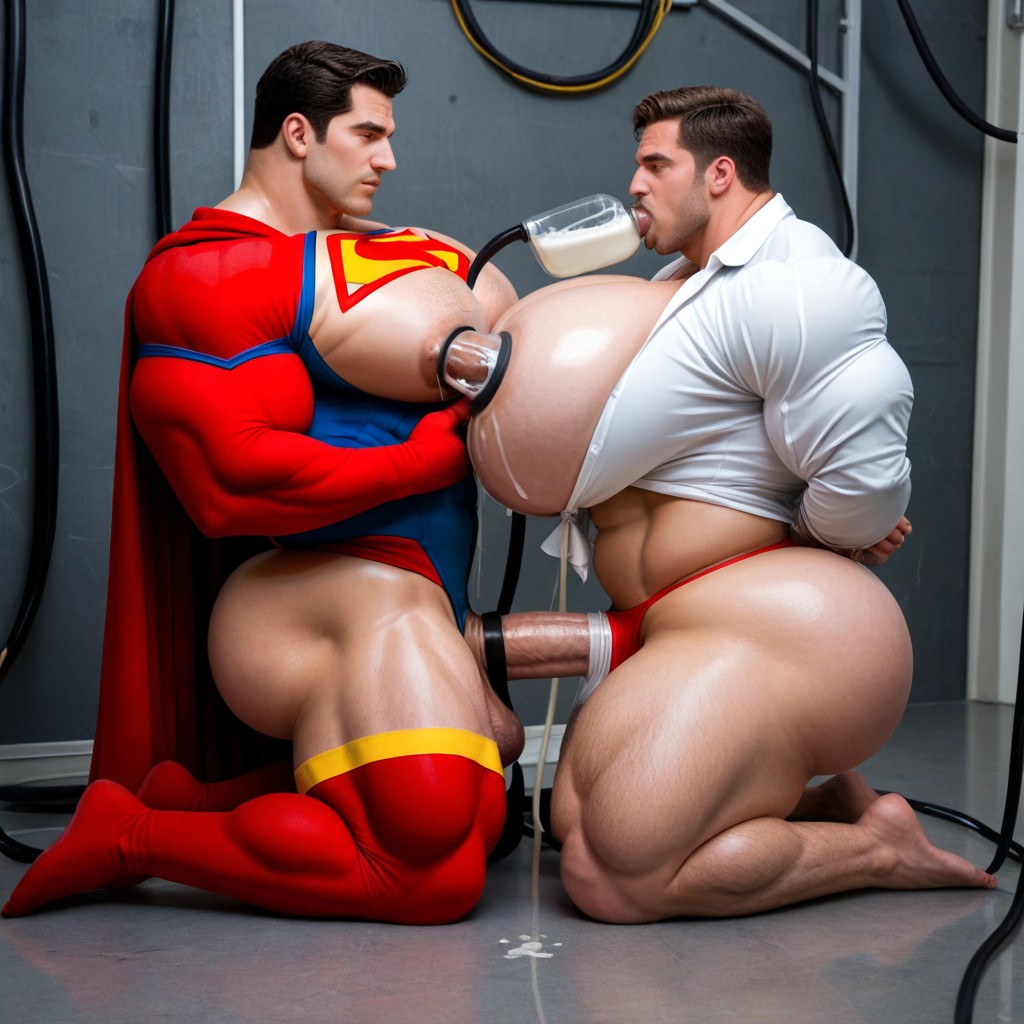 Superman, コスプレ, 極端なボトムヘビー ゲイAIポルノ