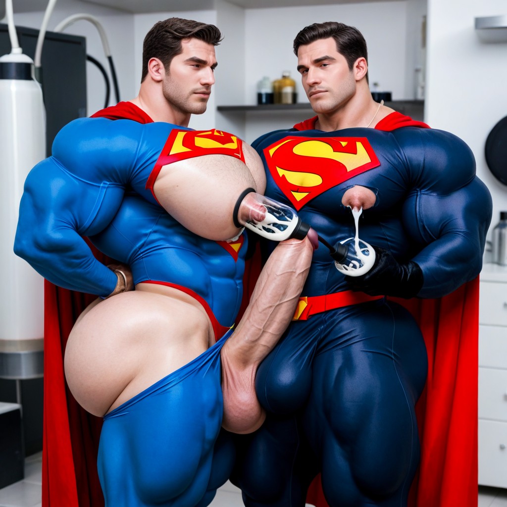 Rough Grope, Superman, Oiled Skin AI Gay Porn