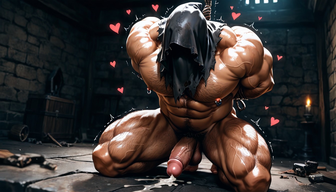 Body Hair, Arms Tied Behind Back, Fisheye Camera AI Gay Porn