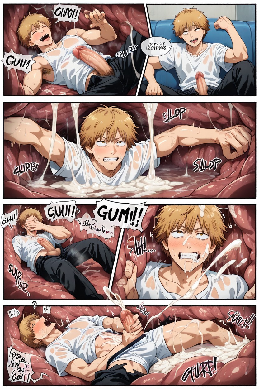 Inside Guts, Jerk Off, 射精 ゲイAIポルノ
