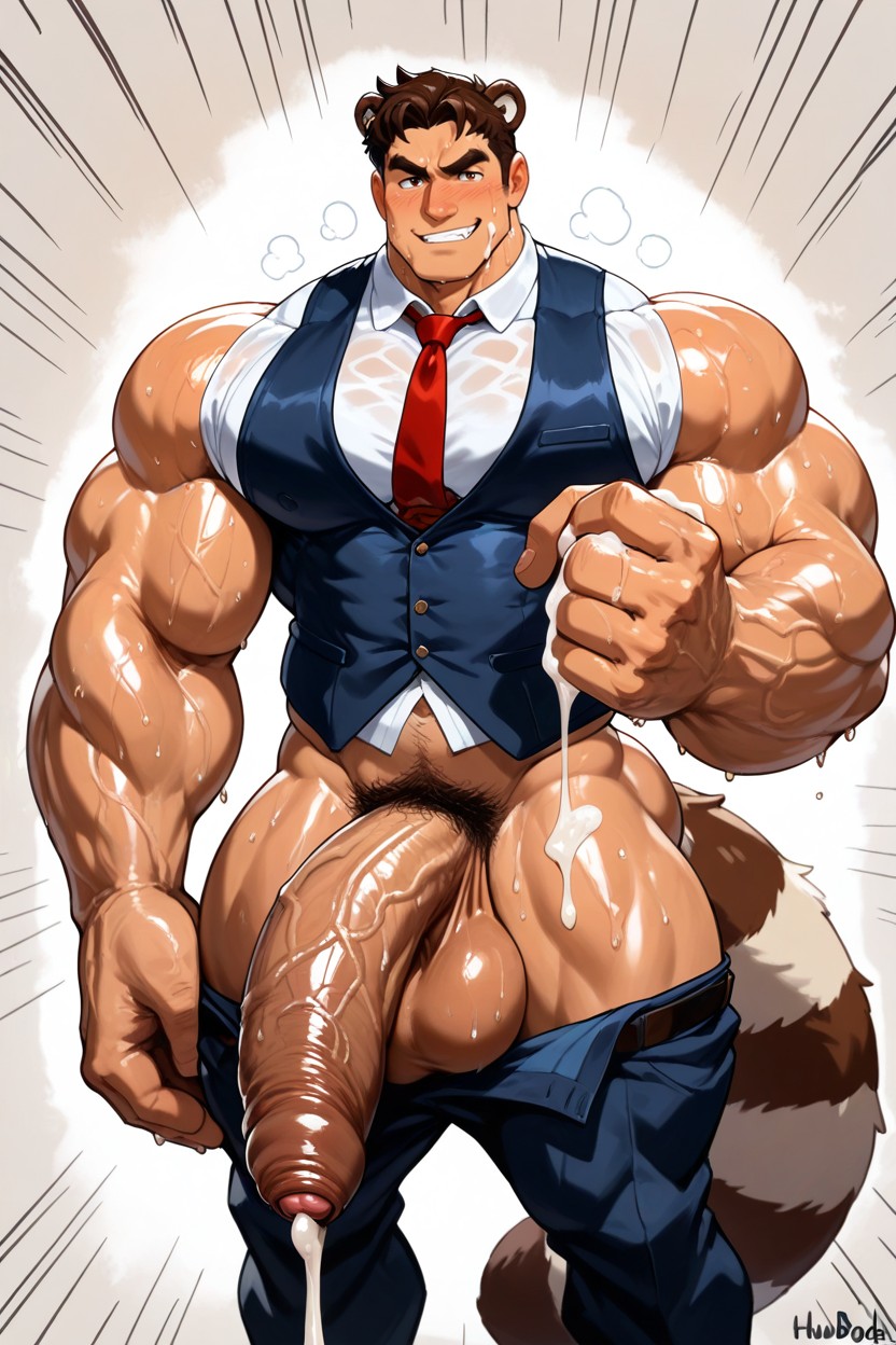 Raccoon Tail, Waist Size, Culo De Burbuja Porno gay IA