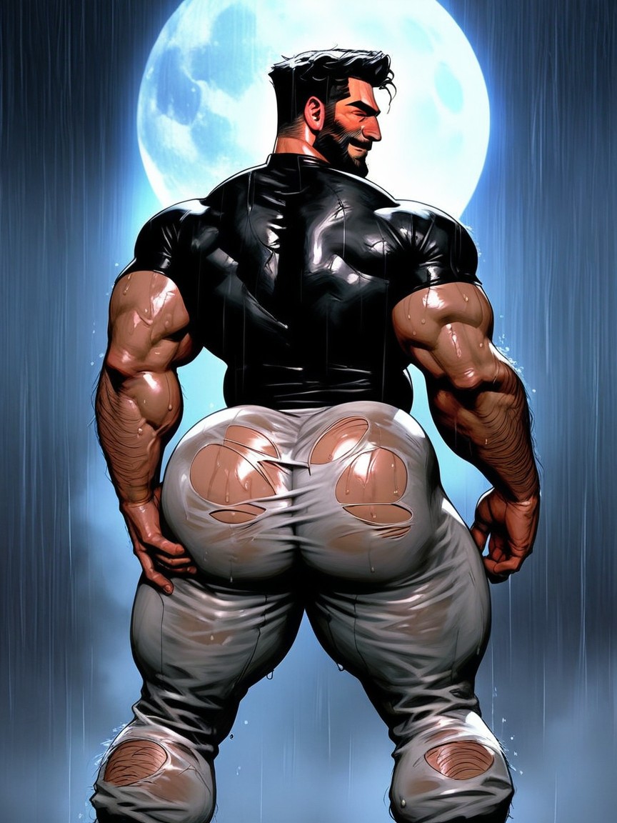 Big Bubble Ass, Wet, Bulging Ass Porno gay IA