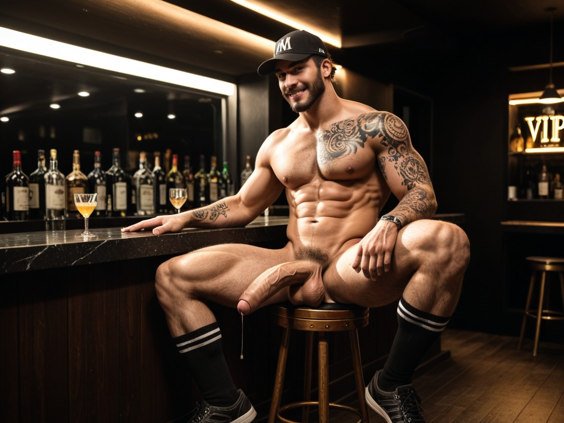 Vip Tops, Muscular Man, Rugged Looking Vip Escort AI Gay Porn