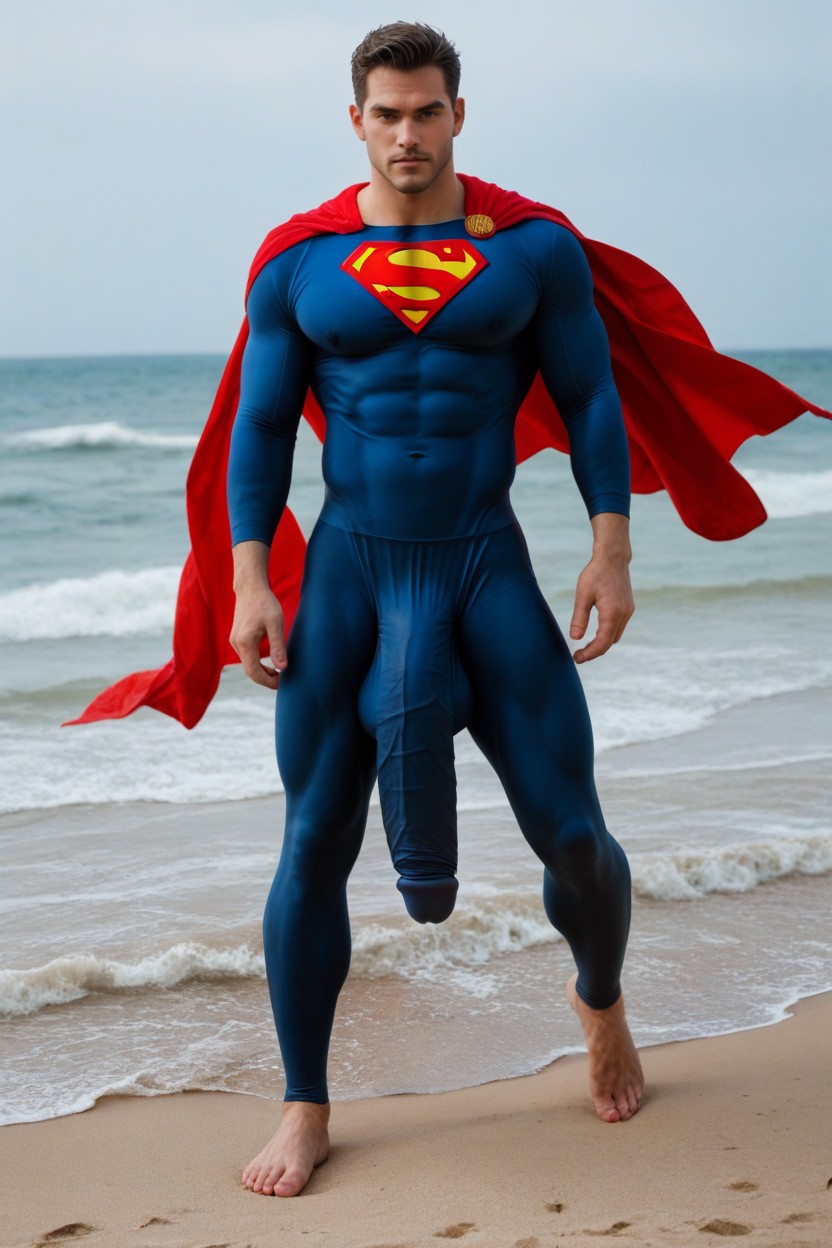 25+, Fully Covered, Tight Clothing Covering Gigantic Colossal Bulge Hanging To His Ankles AI同性恋黄片