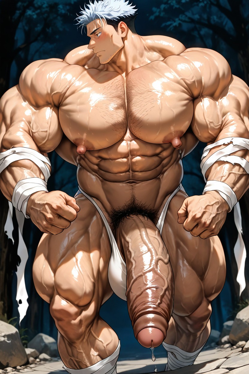Oiled Skin, Colossal Muscularity, Sexy AI Gay Porn