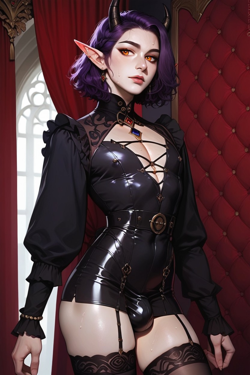 Hairless Body, Extremely Beautiful, And Thigh-high Black Stockings AI同性恋黄片