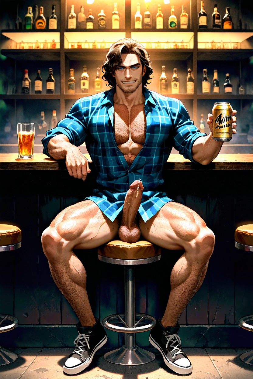Veiny Penis And Large, Revealing His Thick, Blue Eyes AI同性恋黄片
