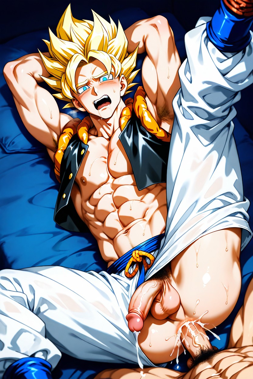 Anal Spooning, Arms Behind Head, Try To Look Tough AI Gay Porn