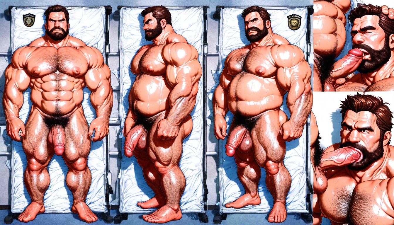 From Side, Enlarged Anus, Serious Face 게이 AI 포르노