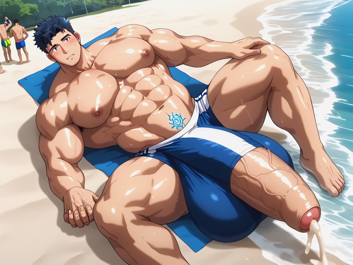 Steamy Air, Hardly Do Anything To Hide Hyper Penis, Gigantic Massive Perfect Beautiful Dick AI Gay Porn