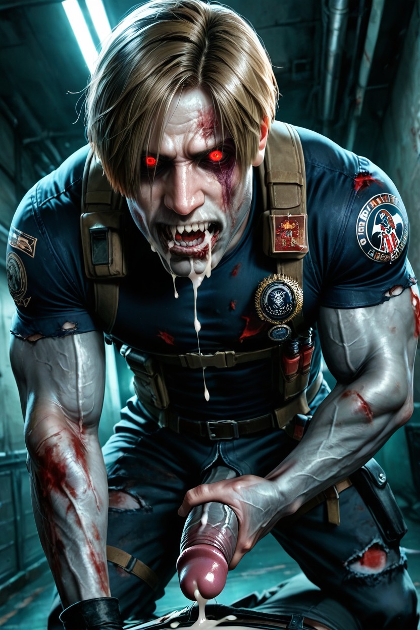 Ultra High Resolution, Red Evil Eyes, Ultra High Res AI Gay Porn