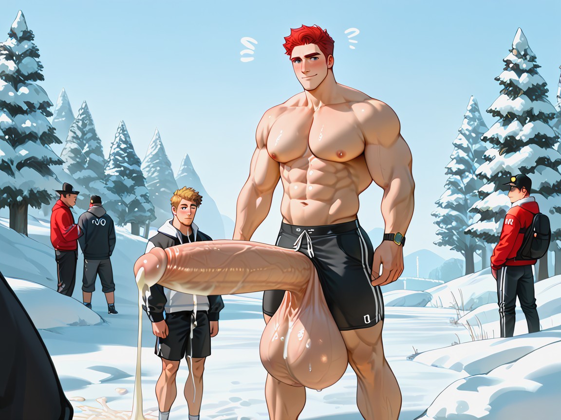 Massive Hyper Long And Thick Uncut Cock, Correct Anatomy, All The Man Each Have Distinct Facial Features And Hairstyles Porno gay IA