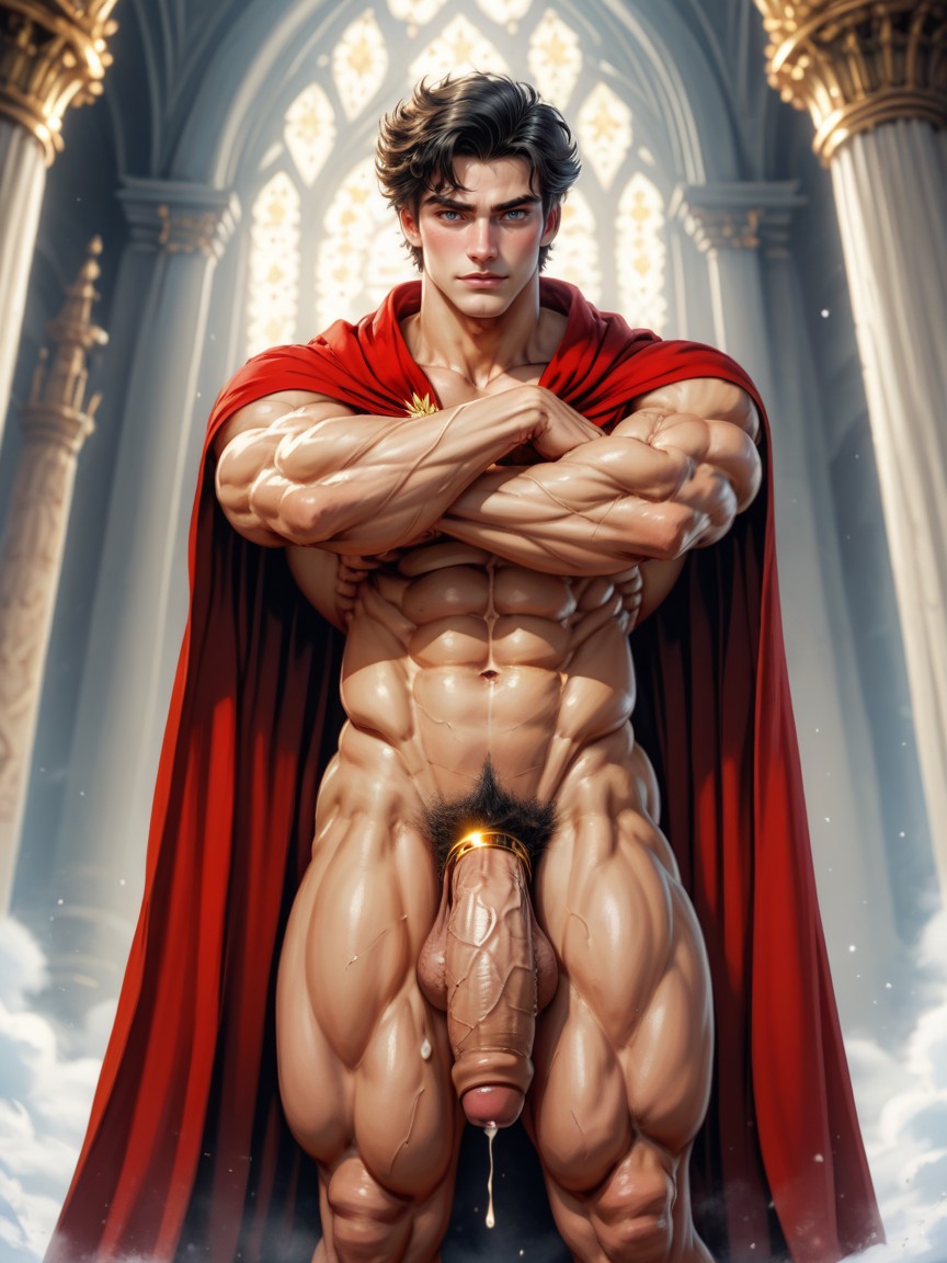 Combed Back Black Hair, Disney's Kristof From Frozen, Octane Render Porno gay IA