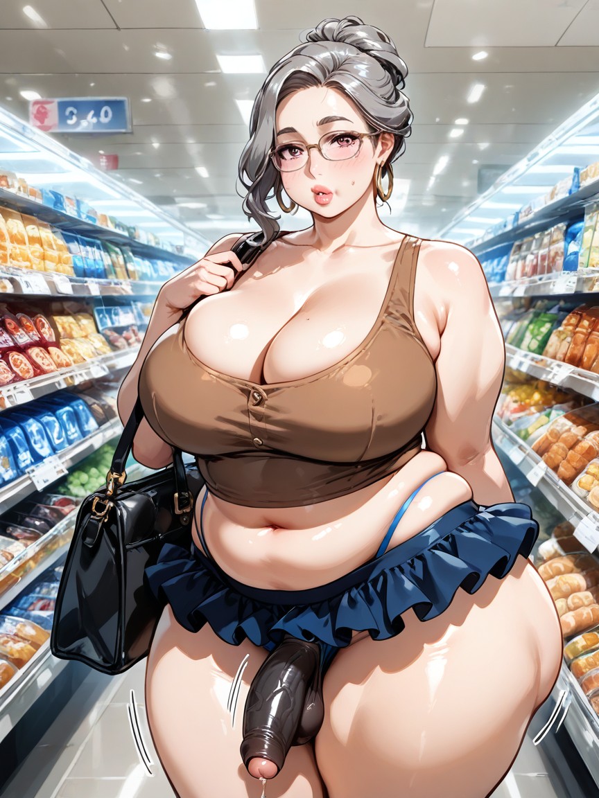 Standing, Hoop Earrings, Foreskin 게이 AI 포르노