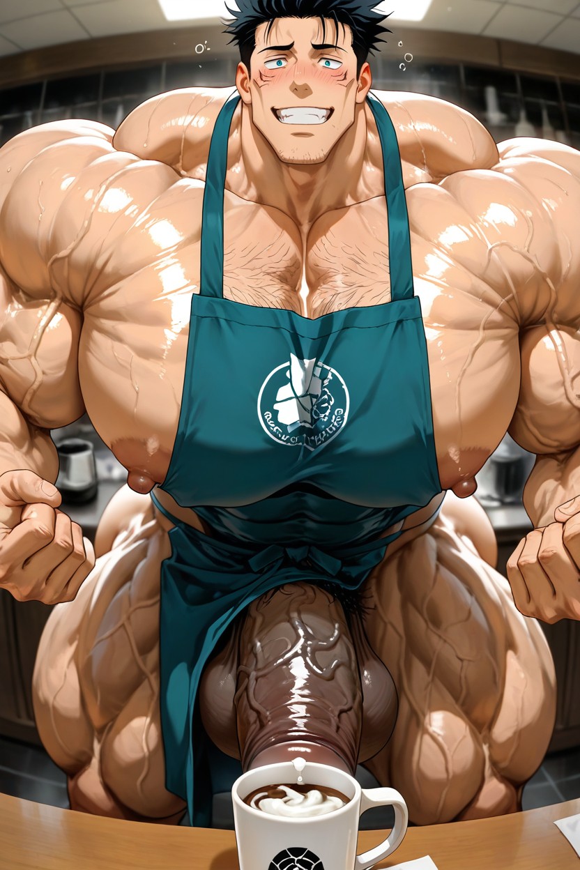 バリスタ, ムラムラ, Detailed Face ゲイAIポルノ