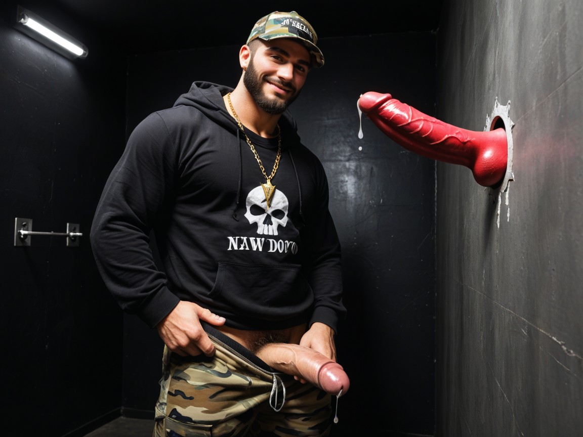 Pile Of White Powder On Tip Of Cock, Glory Holes In Black Walls, Full Beard ゲイAIポルノ