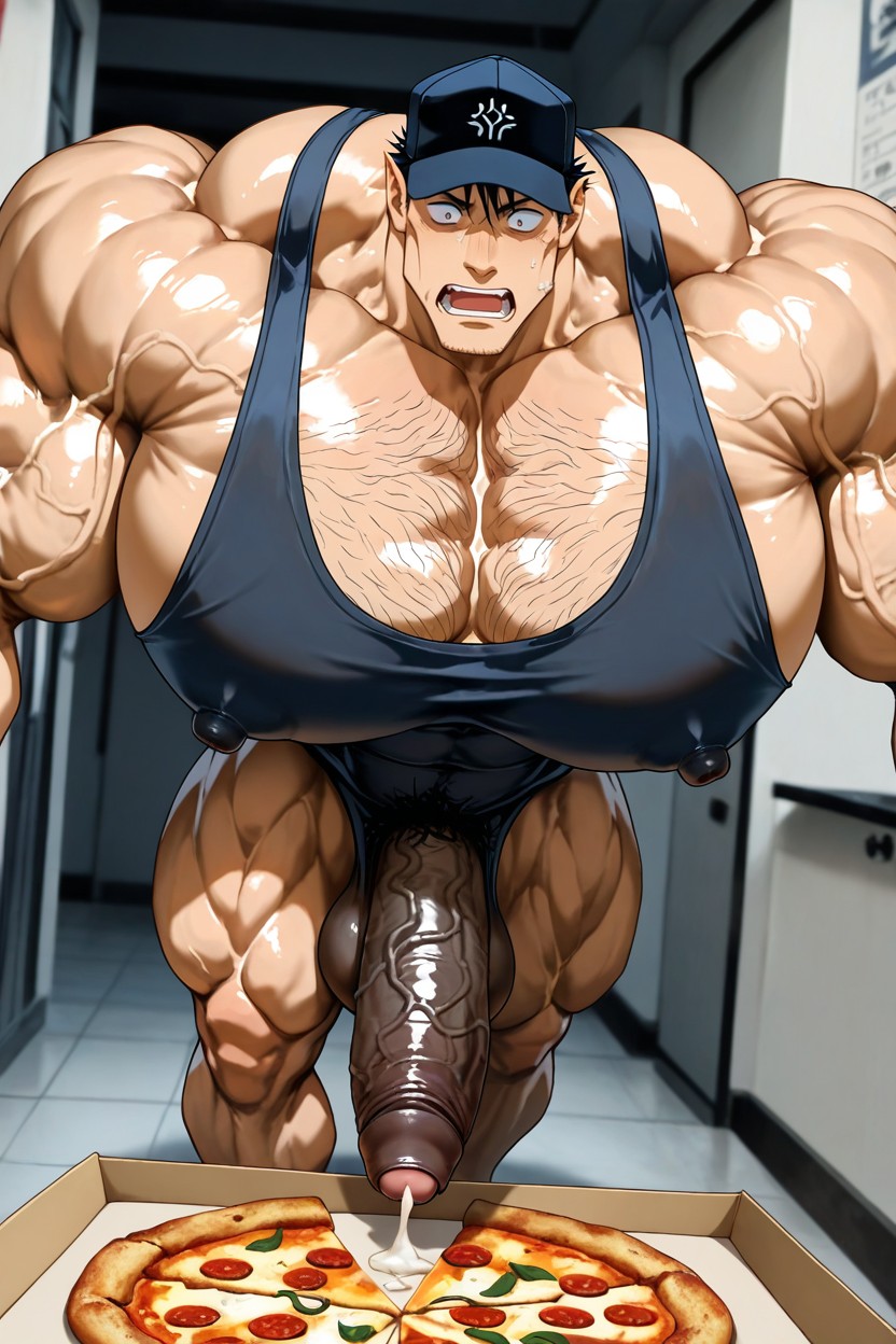Powerful Thick Thighs, Hyper Chest, Hyper-muscular 게이 AI 포르노